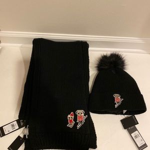 Limited edition, Karl Lagerfeld, ski hat and scarf new with tags